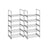 Set of 2 Stackable Metal Shoe Storage Organisers - Grey - Bedroom