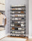 10-Tier Metal Shoe Rack - Holds Up to 50 Pairs - Black
