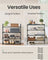 4-Tier Shoe Rack - Metal - Black - Stackable