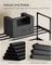 4-Tier Shoe Rack - Metal - Black - Stackable