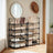 10-Tier Shoe Rack - Metal - Black - Customisable Design for Space-Saving Storage in Hallway or Dressing Room