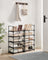 10-Shelf Shoe Rack - Iron - Black - Sturdy Support for Your Collection