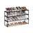 3-Tier Shoe Rack - Metal - Black - Stackable and Easy to Assemble