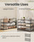 3-Tier Shoe Rack - Metal - Black - Stackable and Easy to Assemble