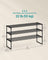3-Tier Shoe Rack - Metal - Black - Stackable and Easy to Assemble