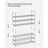 3-Tier Shoe Rack - Metal - Black - Stackable and Easy to Assemble