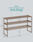3-Tier Shoe Rack - Fits 16 to 20 Pairs - Metal - Walnut Brown - Strong and Reliable Structure