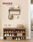 Shoe Storage Bench - Engineered Wood - Honey Brown - Adjustable Shelves
