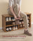 Shoe Storage Bench - Engineered Wood - Honey Brown - Adjustable Shelves