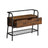 Shoe Storage Bench - Steel Frame - Rustic Brown