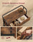 Shoe Storage Bench - Steel Frame - Rustic Brown