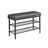 Shoe Bench - Synthetic Leather - Brown - Mid-Century Modern with Storage and Shoe Rack Features
