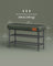 Shoe Bench - Synthetic Leather - Brown - Mid-Century Modern with Storage and Shoe Rack Features