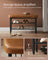 Shoe Rack Bench - Synthetic Leather - Brown - 135 kg Load Capacity