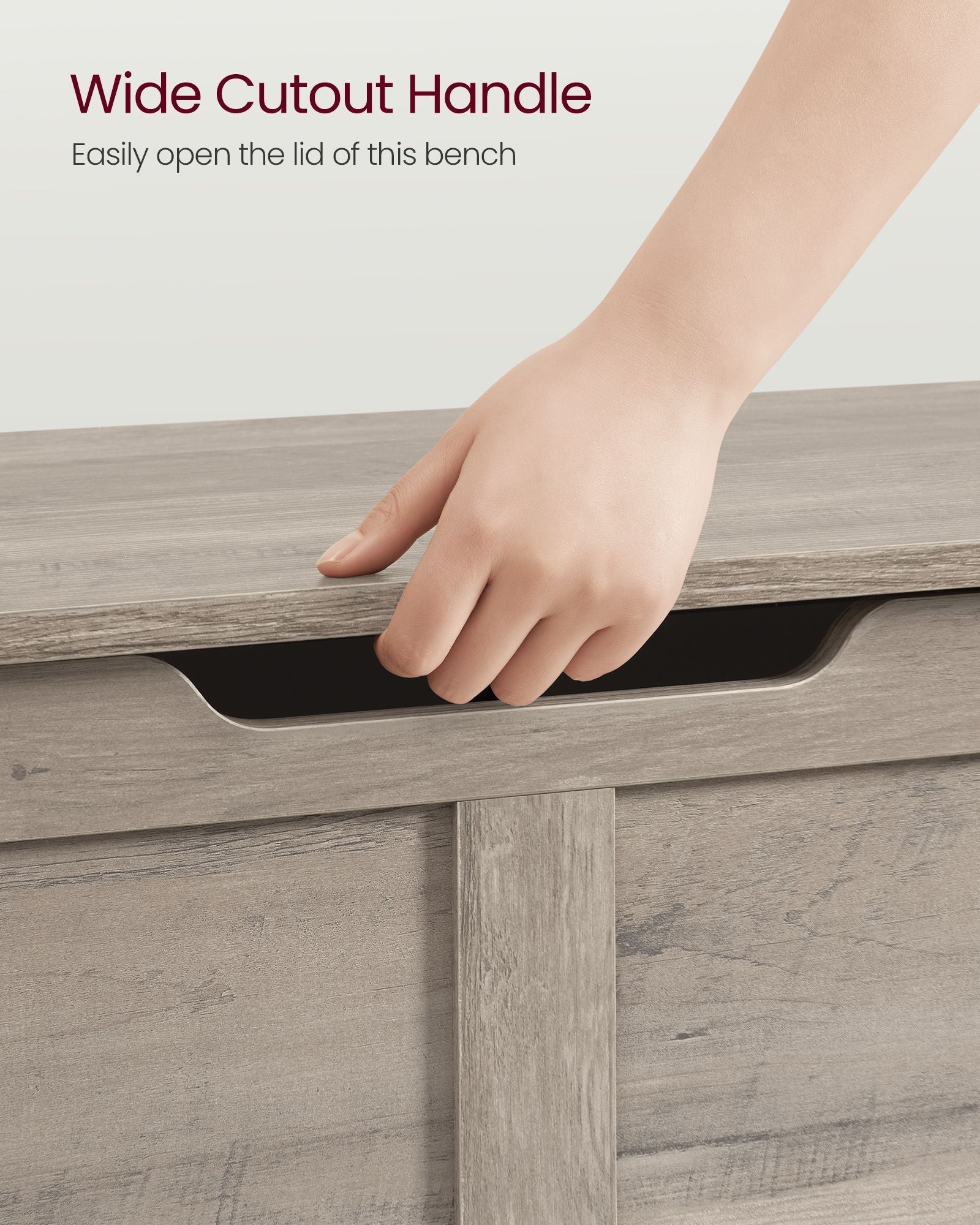 Storage Chest - MDF - Heather Greige - Safety Hinges