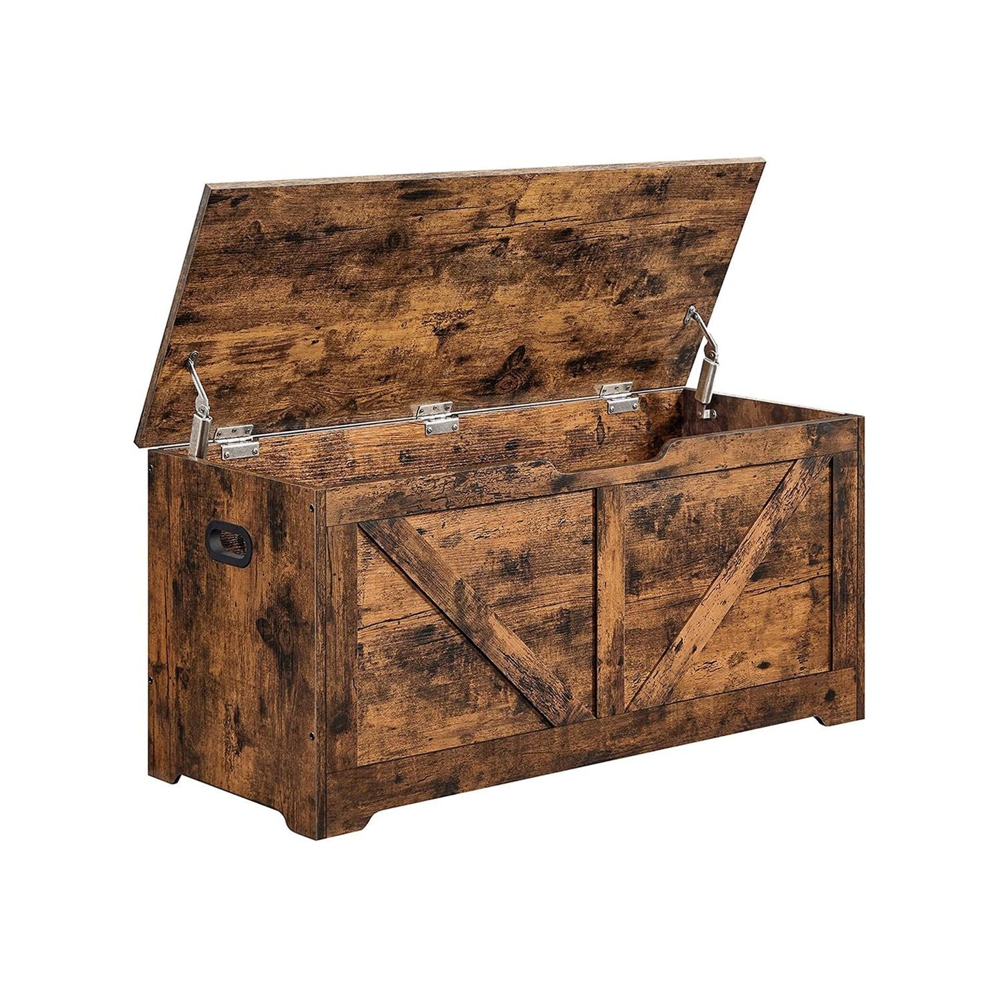 Storage Chest - Wood - Rustic Brown - Safety Hinges