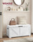 Storage Bench - Engineered Wood - Rustic Brown - Toy Chest with Safety Hinges