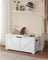 Storage Bench - Engineered Wood - Rustic Brown - Toy Chest with Safety Hinges