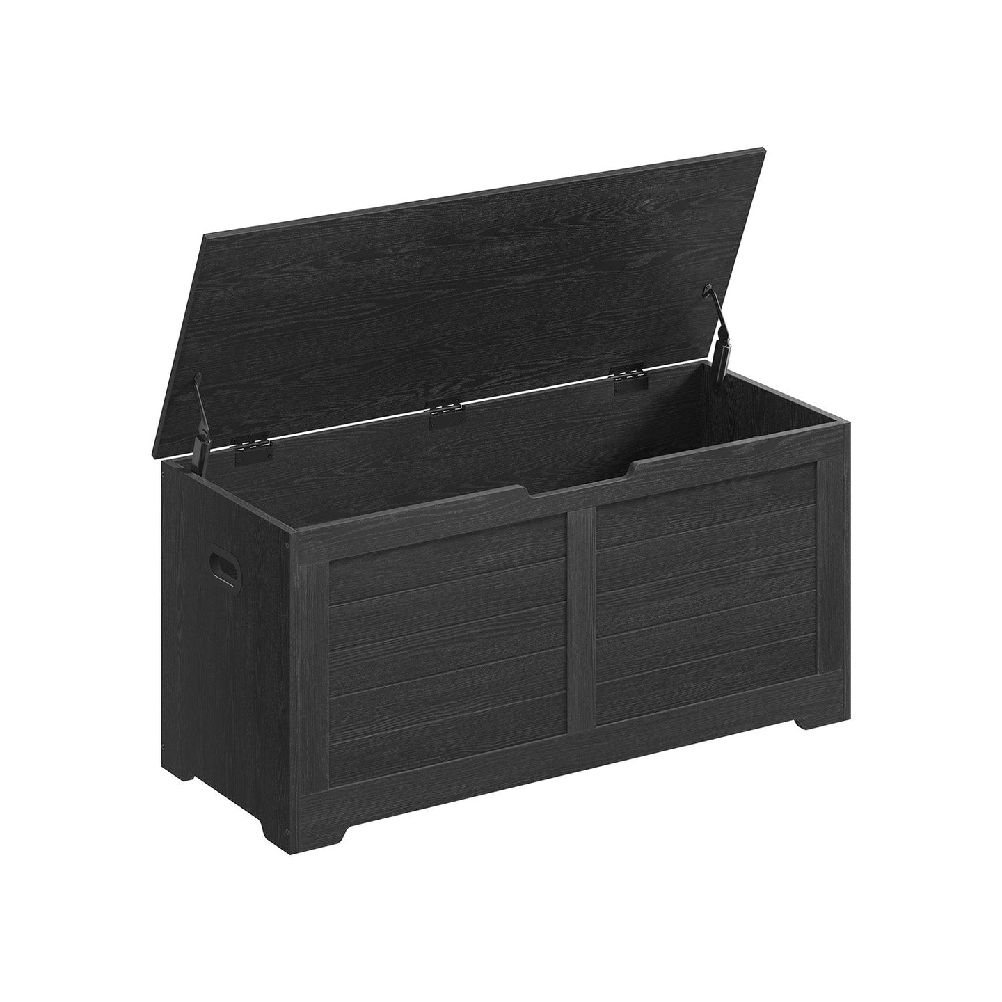 Storage Chest - Engineered Wood - Ebony Black - Safety Hinges