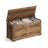 Storage Chest Blanket Box - Wood - Honey Brown - with 2 Safety Hinges