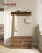 Storage Chest Blanket Box - Wood - Honey Brown - with 2 Safety Hinges