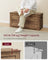 Storage Chest Blanket Box - Wood - Honey Brown - with 2 Safety Hinges