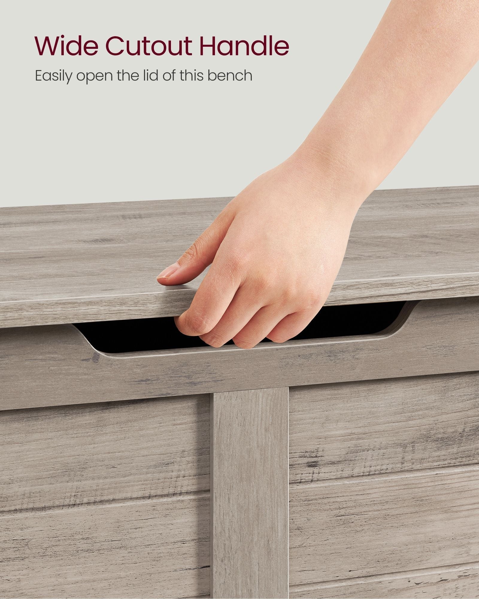 Storage Chest - Wood - Heather Greige - Safety Hinges