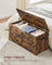 Storage Chest Blanket Box - Wood - with 2 Safety Hinges