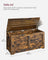 Storage Chest Blanket Box - Wood - with 2 Safety Hinges