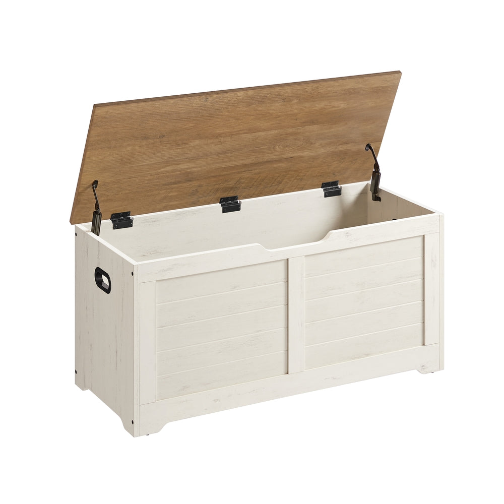 Storage Chest - Wood - Rustic Brown - Safety Hinges