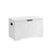 Storage Bench - 40 x 80 x 46 cm - Matte White - Multi-functional Toy Chest and Shoe Organizer with Safety Hinges