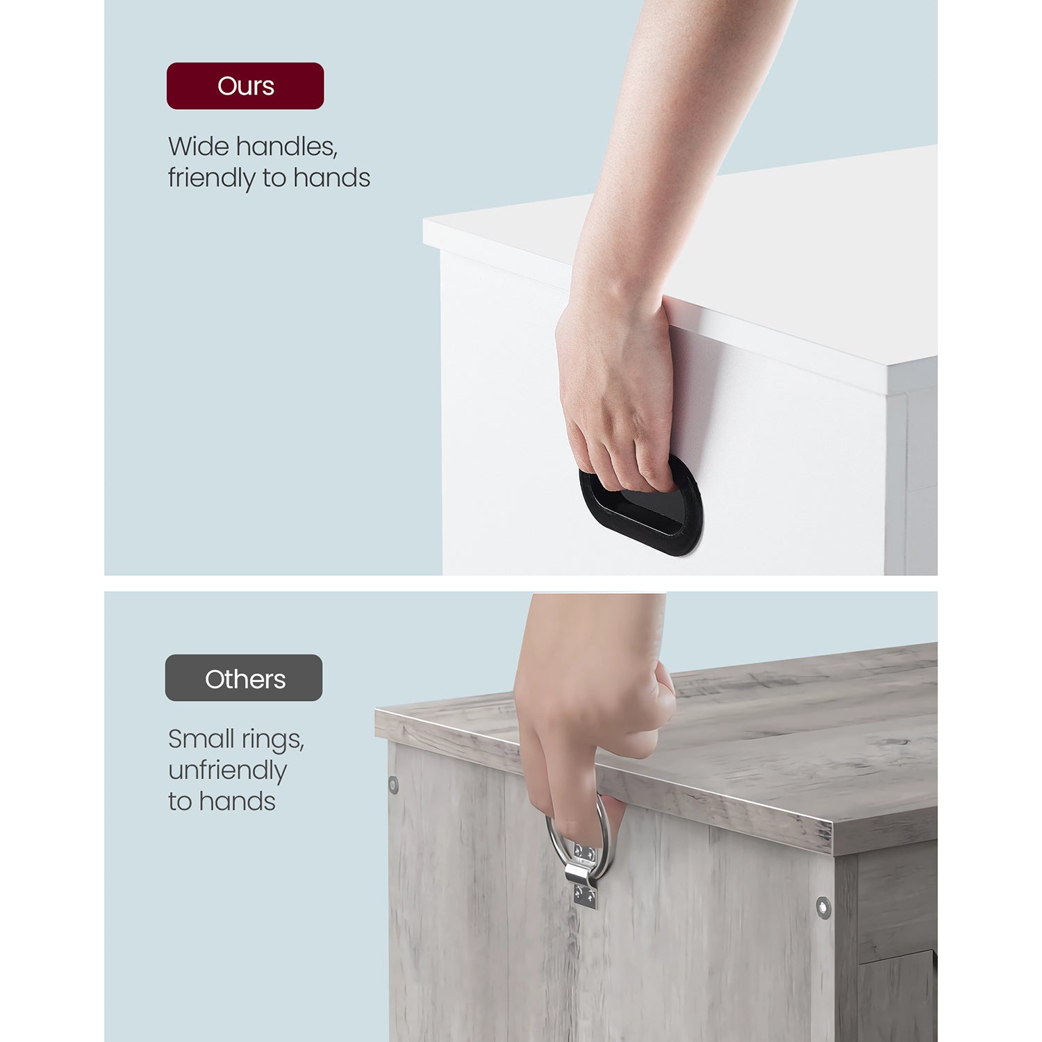 Storage Chest - Wood - Rustic Brown - 2 Safety Hinges