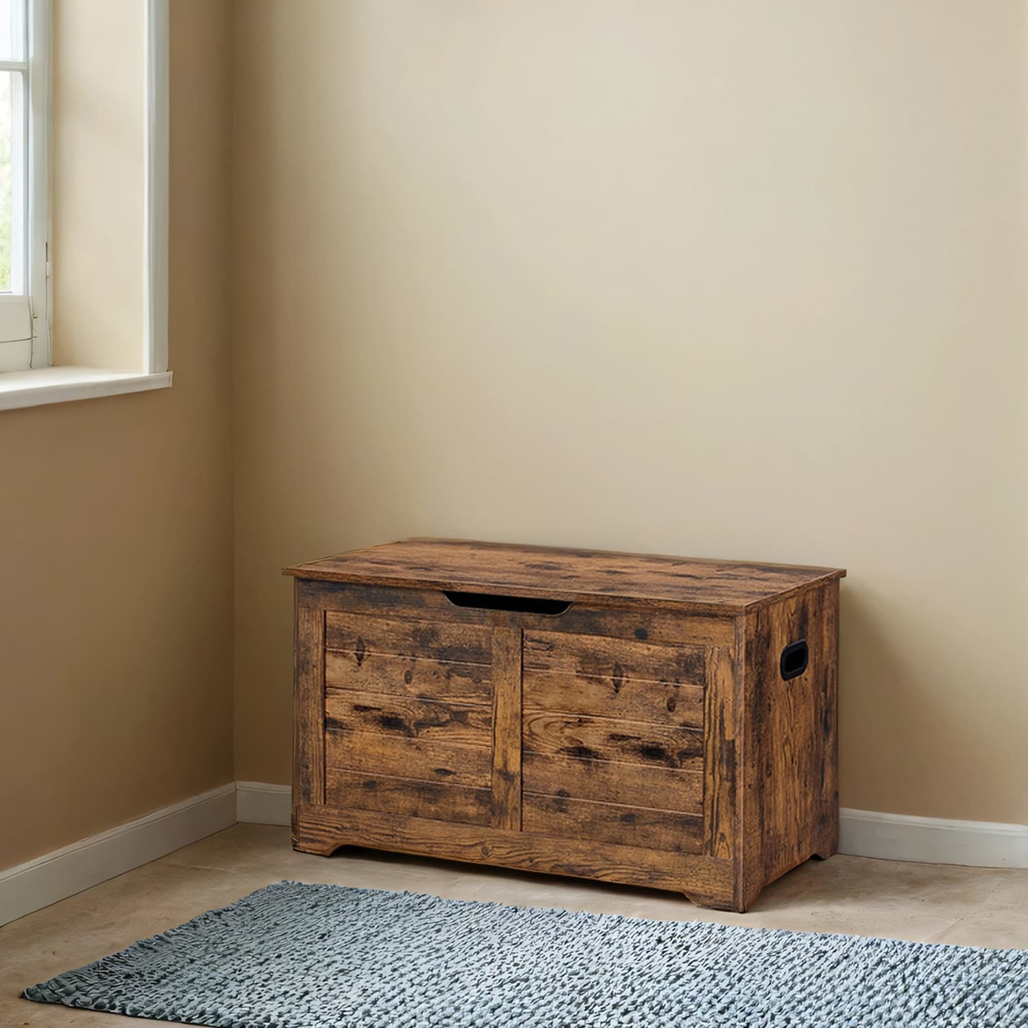 Storage Chest - Wood - Cloud White - Safety Hinges