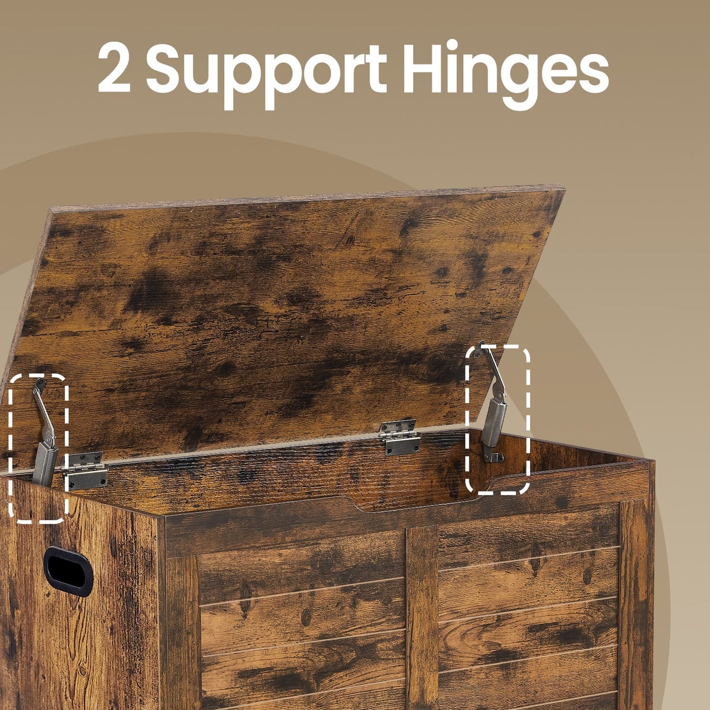 Storage Chest - Wood - Cloud White - Safety Hinges