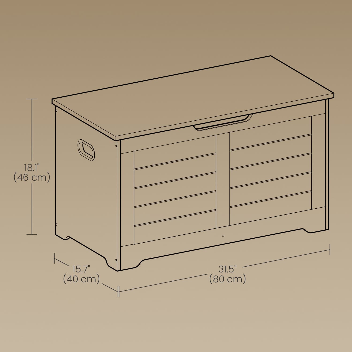 Storage Chest - Wood - Cloud White - Safety Hinges