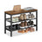 3 Tier Shoe Rack Bench - 11"D x 29.5"W x 19.7"H - Steel - Raised Edges