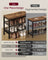 3 Tier Shoe Rack Bench - 11"D x 29.5"W x 19.7"H - Steel - Raised Edges