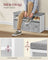 Shoe Bench - Wood - Cloud White - Cushioned Top with Adjustable Shelves