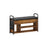 Shoe Storage Bench - Wood - Rustic Brown - Inner Storage with PU Pockets and Handles