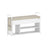 Shoe Rack - Wood - Rustic Brown - Storage Bench with Inner Compartment and PU Pockets