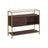 Sideboard - Glass - Chocolate Brown - Sliding Door and Open Shelf