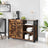 Storage Cabinet - Engineered Wood - Rustic Brown and Black