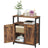 Storage Cabinet - Steel - Rustic Brown and Black - Enhanced Safety Features