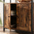 Storage Cabinet - Steel - Rustic Brown and Black - Enhanced Safety Features