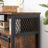 Storage Cabinet - Wood - Rustic Brown and Black - Sliding Barn Door with Adjustable Shelf