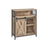 Kitchen Cupboard - Engineered Wood - Rustic Brown and Black - Sliding Barn Door with Adjustable Shelf