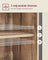Kitchen Cupboard - Engineered Wood - Rustic Brown and Black - Sliding Barn Door with Adjustable Shelf