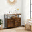 Floor Cabinet - Steel Frame - Rustic Brown and Black