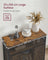 Industrial Dining Sideboard - Wood - Rustic Brown and Black - Adjustable Shelf with Sliding Barn Doors
