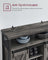 Sliding Barn Door Sideboard - Wood - Stone Grey & Ink Black
